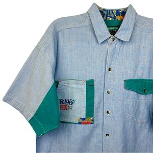 Vintage Sergio Valente Unlimited Brand Button-Up Vacation Shirt